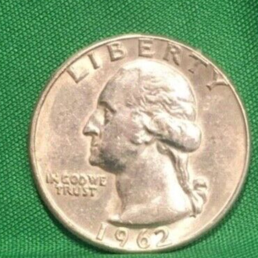 1962 P Washington Quarter 90% Silver Au Us Coin - Picture 5 of 5